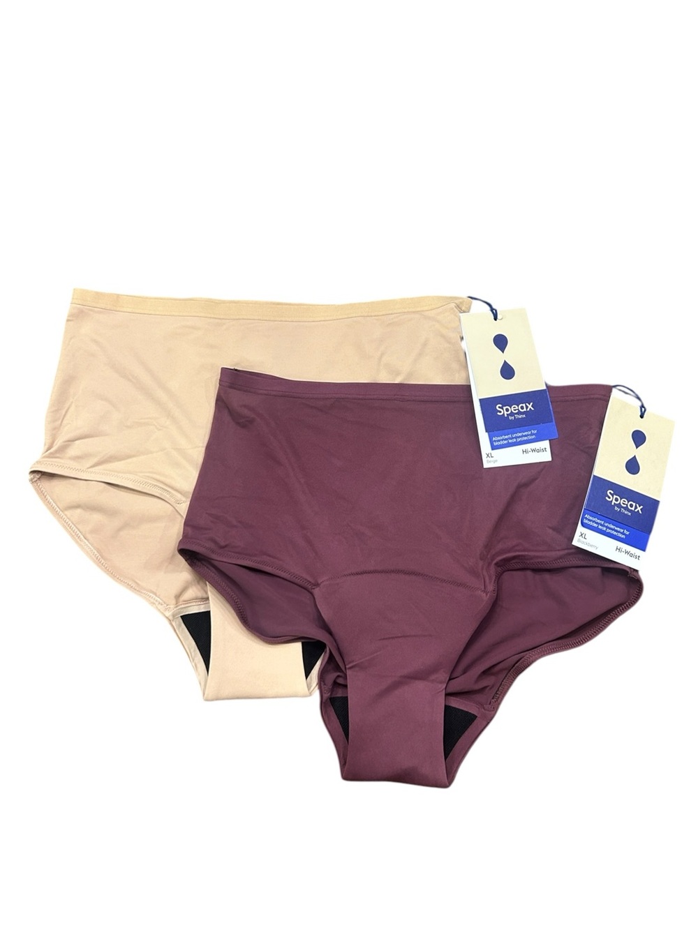 SPEAX by THINX Hi-Waist Absorbent Incontinence Underwear 2-Pair Size XL NEW